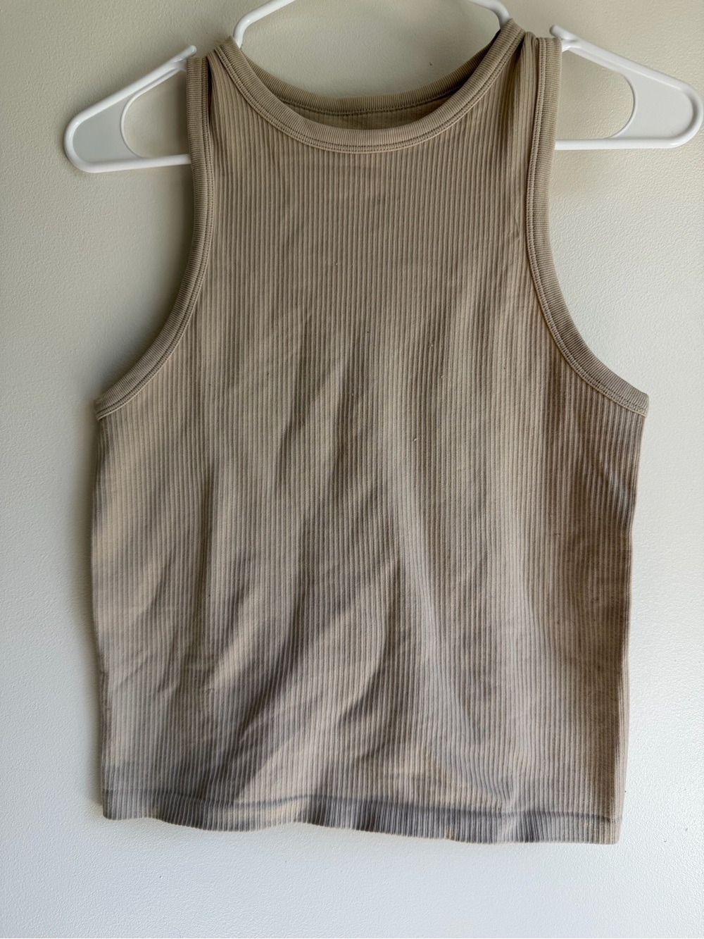 No Boundaries Ribbed Tank Top in Taupe